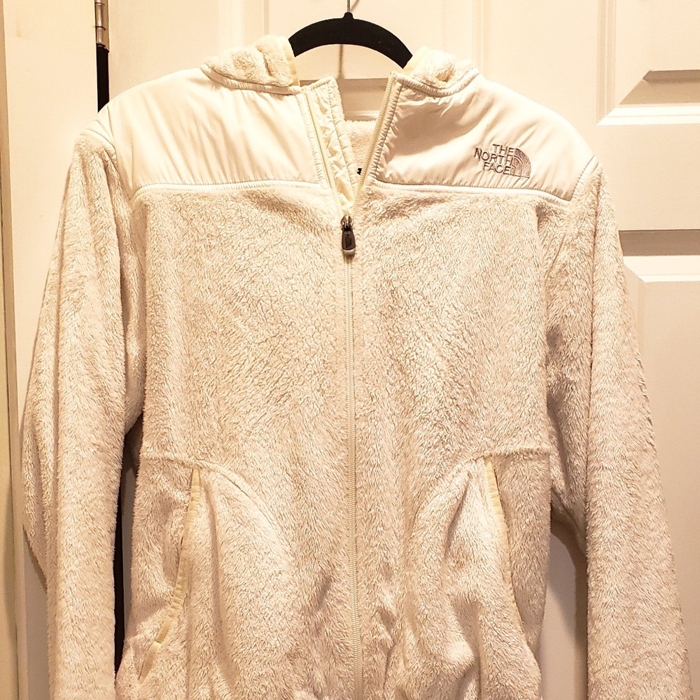 White fleece North Face